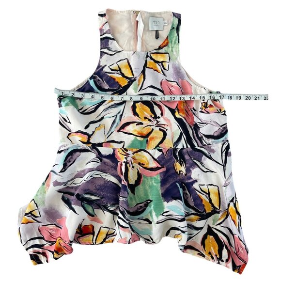 Anthropologie HD in Paris Lucille Peplum Floral Artsy Blouse Size 6 Art to‎ Wear - Picture 4 of 9